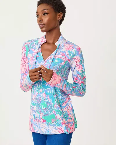 Lilly Pulitzer Upf 50+ Luxletic Cassi Popover In Blue