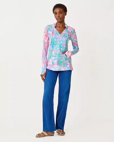 Lilly Pulitzer Upf 50+ Luxletic Cassi Popover In Blue