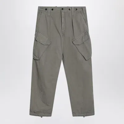 C.p. Company Military Green Cargo Pants In Cotton In Gray