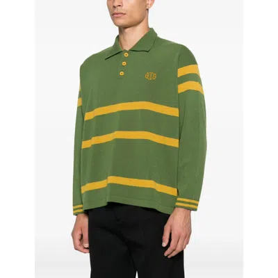 Bode Regis Polo Shirt In Green