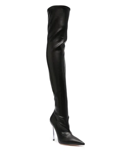 Casadei Superblade Over-the-knee Boots In Black