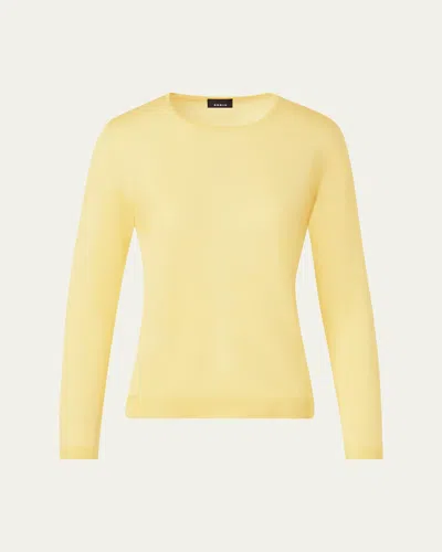 Akris Wool-blend Crewneck Sweater In Animal Print