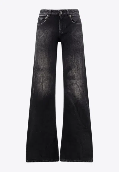 Balenciaga Wide Leg Pants In Black