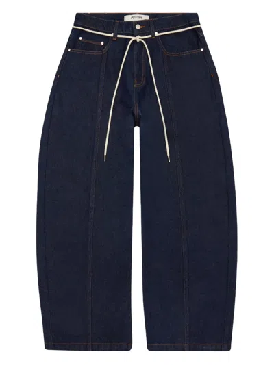 Aboutblank Felled-seam Wide-leg Jeans In Blue