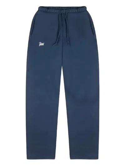 Patta Drawstring Logo-print Pants In Blue