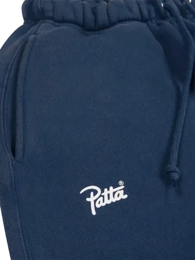 Patta Drawstring Logo-print Pants In Blue