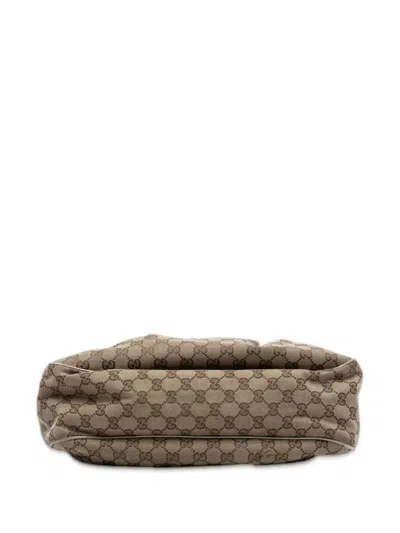 Pre-owned Gucci 2016-2025 Gg Canvas Sukey Crossbody Bag In Brown