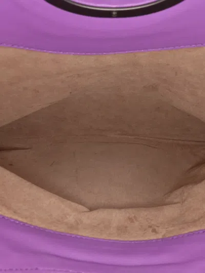 Pre-owned Bottega Veneta 2012-2025 Nappa Intrecciato Turn Lock Clutch Bag In Purple