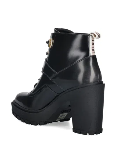 Liu •jo 100mm Leather Ankle Boots In Black
