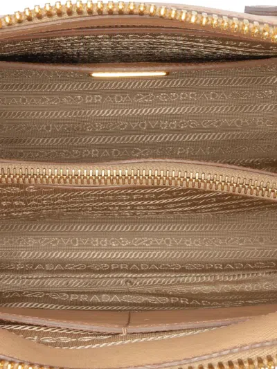 Pre-owned Prada 2013-2025 Large Saffiano Lux Promenade Satchel In Brown