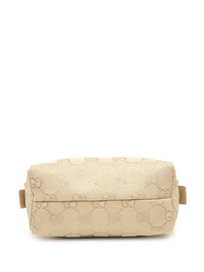 Pre-owned Gucci 2000-2015 Gg Canvas Pouch In Brown