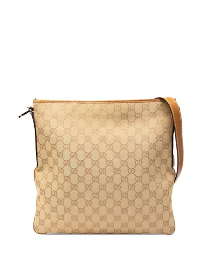Pre-owned Gucci 2000-2015 Gg Canvas Crossbody Bag In Brown