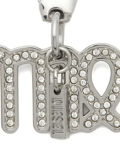 Diesel Charm Virgo Charm Keyring In Gray