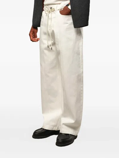 Aboutblank Felled-seam Wide-leg Jeans In White