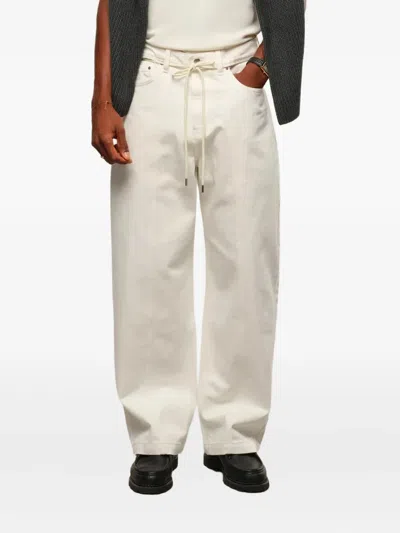 Aboutblank Felled-seam Wide-leg Jeans In White