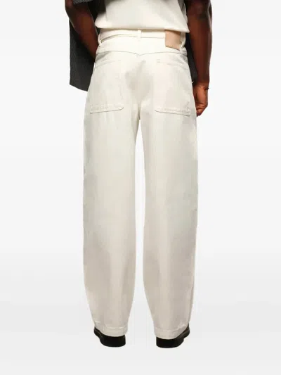 Aboutblank Felled-seam Wide-leg Jeans In White