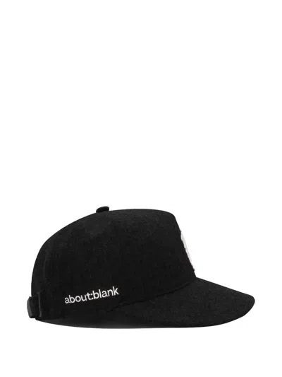 Aboutblank Embroidered-monogram Cap In Black
