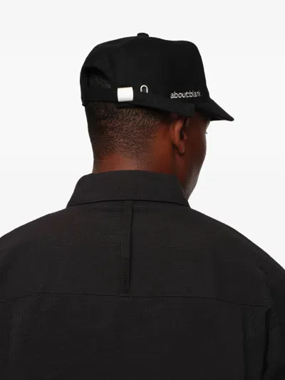 Aboutblank Embroidered-monogram Cap In Black