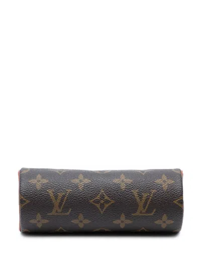Pre-owned Louis Vuitton 1990-2010 Monogram Papillon Pochette Handbag In Brown