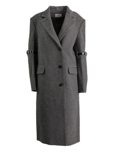 Coperni Thousand Birds Wool And Cashmere Coat In Gray