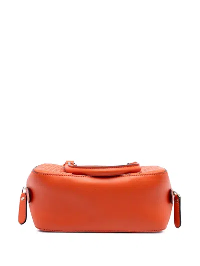 Pre-owned Gucci 2016-2025 Small Microssima Bree Satchel In Orange