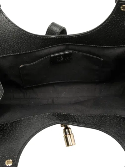 Pre-owned Gucci 2000-2015 Gg Canvas Nailhead Jackie Bardot Shoulder Bag In Black