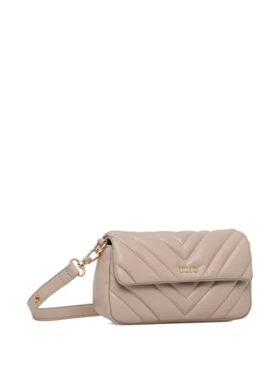 Liu •jo Chevron-pattern Satchel In Neutral