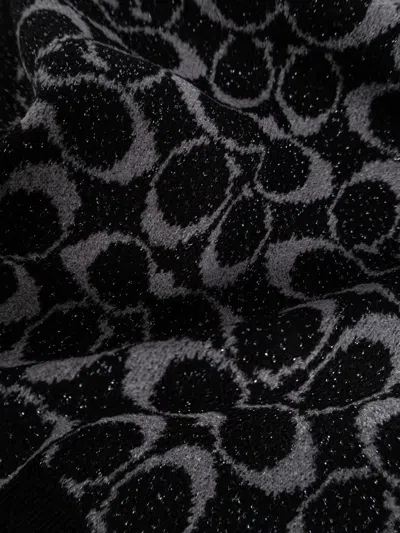 Coach Logo-pattern Scarf In Black