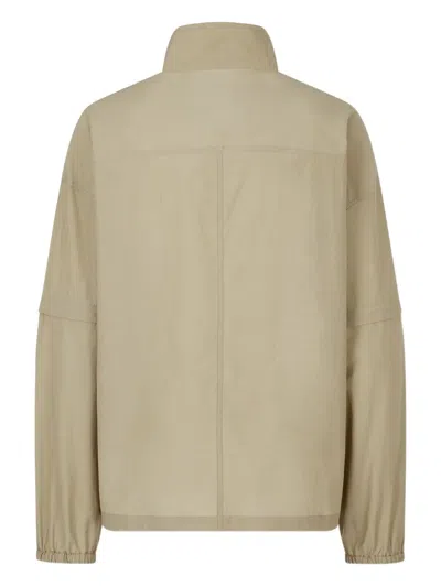 Studio Tomboy Detachable-sleeve Zip-front Jacket In Neutral