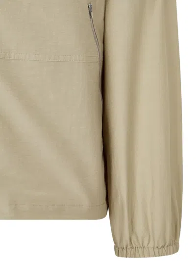 Studio Tomboy Detachable-sleeve Zip-front Jacket In Neutral