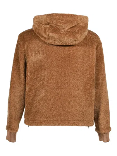 Moncler Reversible Jacket With Drawstring Hood And Logo Patch On The Sleeve In Brown