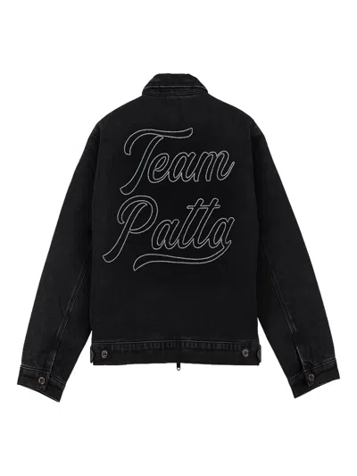 Patta Zip-fastening Logo-embroidered Jacket In Black