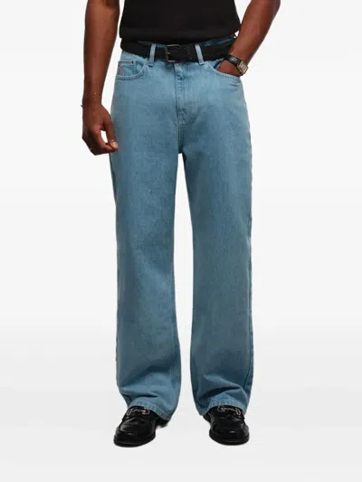 Aboutblank Embroidered-monogram Jeans In Blue