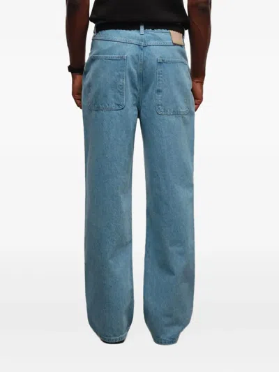 Aboutblank Embroidered-monogram Jeans In Blue