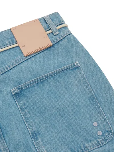 Aboutblank Embroidered-monogram Jeans In Blue