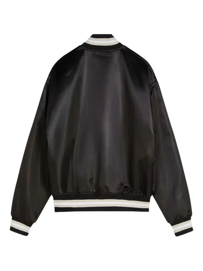 Patta Logo-print Bomber Jacket In Black