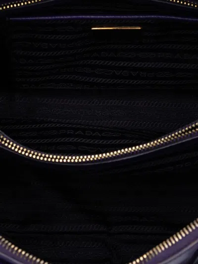 Pre-owned Prada 2013-2025 Medium Saffiano Lux Promenade Satchel In Purple