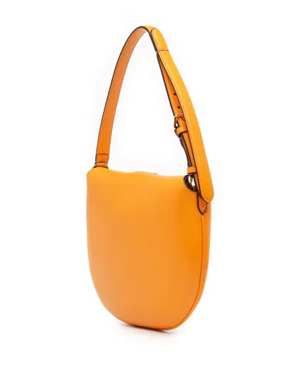 Pre-owned Fendi 2010-2025 Small Leather Croissant Hobo Bag In Orange