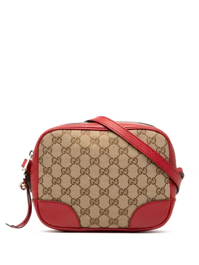 Pre-owned Gucci 2000-2015 Gg Canvas Bree Crossbody Bag In Brown