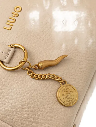Liu •jo Top-handle Charm-detail Satchel In Neutral