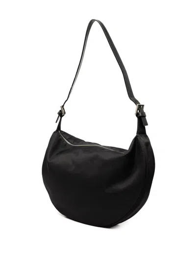 Pre-owned Fendi 2000-2010 Nylon Ff Shoulder Bag In Black