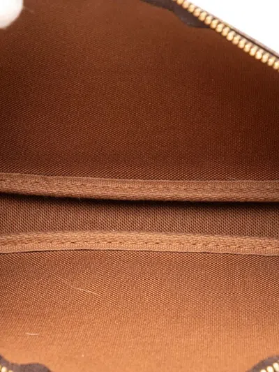 Pre-owned Louis Vuitton 2001 Stephen Sprouse Monogram Graffiti Pochette Accessoires Shoulder Bag In Brown