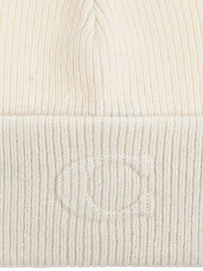 Coach Embossed Beanie Hat In White