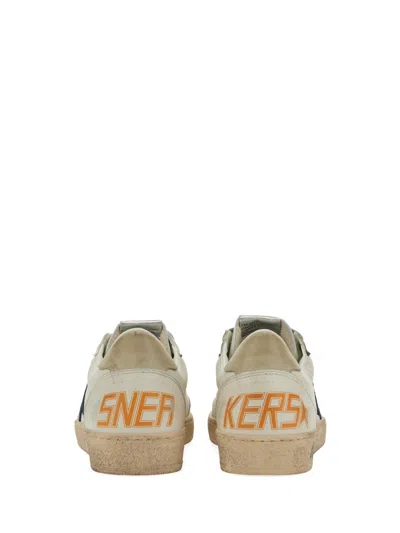 Golden Goose Ballstar Nappa Upper Toe And Spur Suede Star Leather Heel Sneakers Beige In White