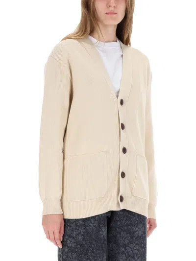 Golden Goose Women Cardigan With Logo In Neutral