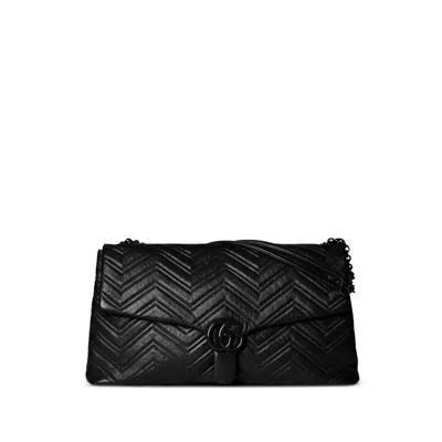 Gucci Gg Marmont Medium Shoulder Bag In Black