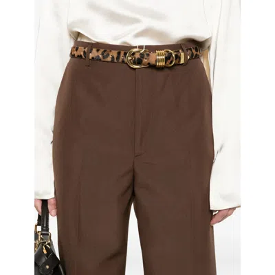 Gucci Pressed-crease Trousers In Brown