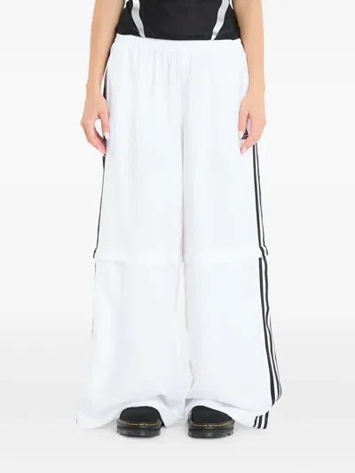 Adidas Originals Three-stripe Adilenium Track Trousers In White