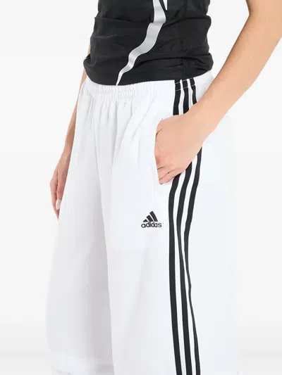 Adidas Originals Three-stripe Adilenium Track Trousers In White