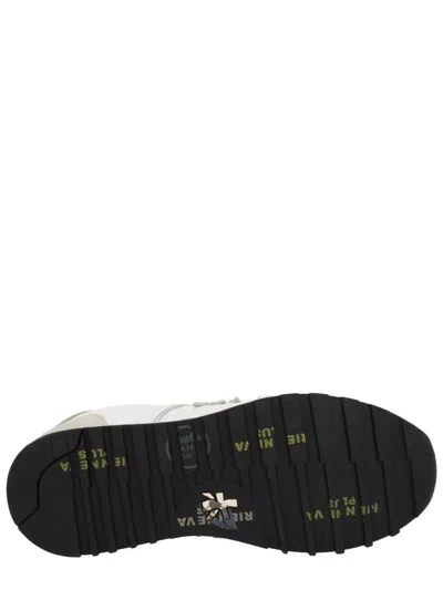 Premiata Lace-up Sneakers With Suede Accents And Cushioned Sole In White